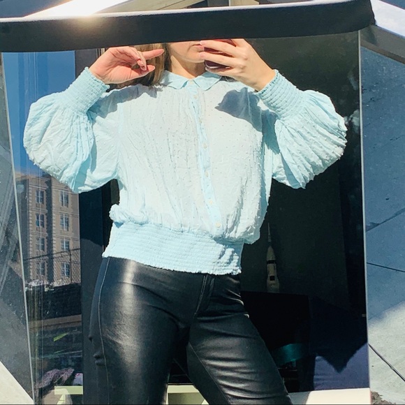 Anthropologie Maeve Turquoise Dramatic Bell Sleeve - Picture 16 of 16